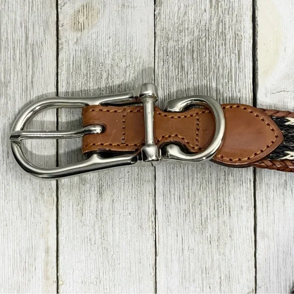 Willis & Geiger Outfitters Equestrian Safari Style Braided Leather Belt
